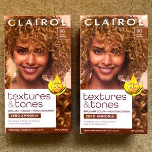 Clairol “textures & tones” 
6G HONEY BLONDE 
Set of 2 
Brand New & Unopened